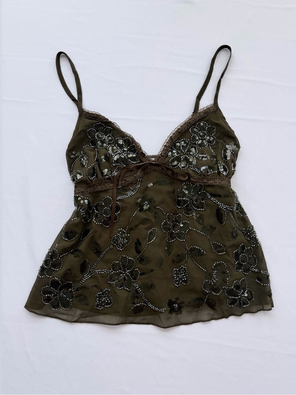 Madden Girl Olive Beaded Sequin Babydoll Cami - Picture 5 of 5